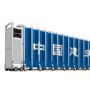 Aluminum Alloy Electric Retractable Outdoor Automatic Telescopic Sliding Gate for Parking Lot Entrance