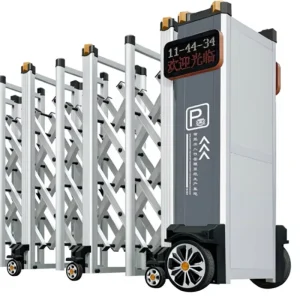 Aluminum Alloy Electric Retractable Trackless Gate with Manual and Automatic Remote Control for Schools and Construction Sites