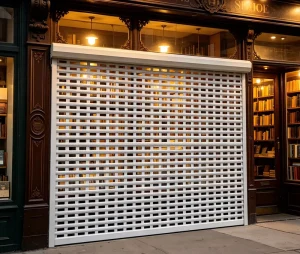 Aluminum Alloy Electric Roller Shutter Door for Shops, Villas, and Garages with Ventilation and Safety