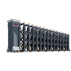 Aluminum Alloy Electric Sliding Folding Retractable Safety Gate for Industrial School Office Park