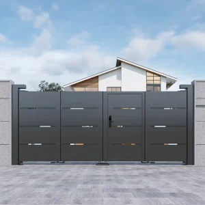 Aluminum Alloy Electric Suspended Floating Gate Swing and Sliding Folding Security Door for Villa Courtyard Entrance
