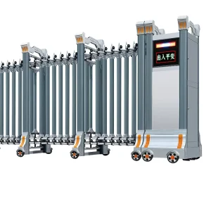 Aluminum Alloy Electric Telescopic Anti-Theft Security Gate for Homes Schools and Factories Factory Direct