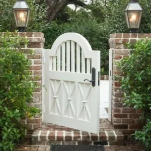 Aluminum Alloy European Style Powder-Coated Courtyard Swing Gate, Garden Entrance, Small Single Yard