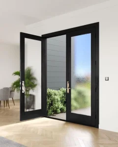 Aluminum Alloy Exterior Swing Door with Thermal Insulation, Tempered Glass, 85 Series 5