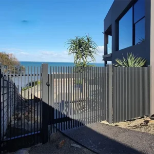 Aluminum Alloy Fence Gate, Single or Double Swing, Manual, 6 Feet, with Brackets, Hinges and Locks