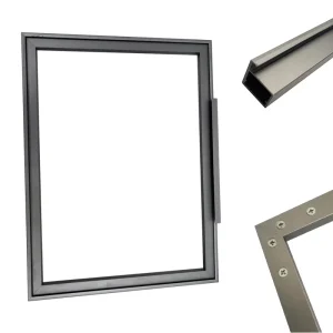 Aluminum Alloy Fiberglass Glass Cabinet Door Frame for Wardrobe and Bathroom