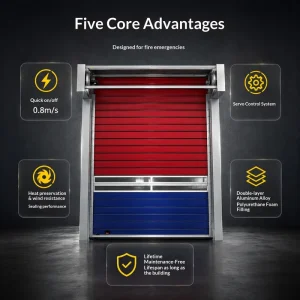 Aluminum Alloy Fire High-Speed Roll-Up Garage Door