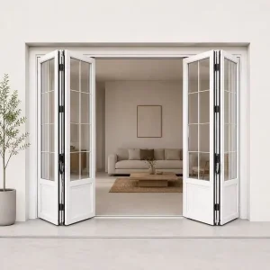 Aluminum Alloy Folding Door Villa Balcony Dining Room Movable Single Sliding Glass Partition Wall Modern Waterproof Door
