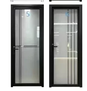 Aluminum Alloy Frosted Glass Swing Door