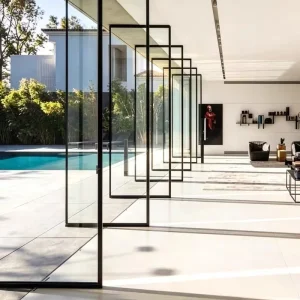 Aluminum Alloy Glass Pivot Door with Heavy-Duty Rotating Entrance and Interior Villa Partition