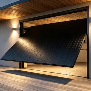 Aluminum Alloy Insulated Tilt-Up One-Piece Garage Door with Electric Side Opening