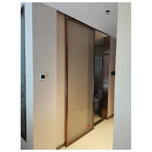 Aluminum Alloy Modern Wired Horizontal Sliding Double Glazing Tempered Glass Door Windproof Wine Cellar Hospital