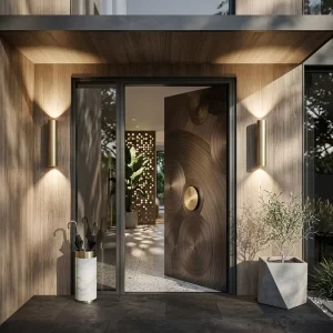 Aluminum Alloy Pivot Entry Gate with Heavy-Duty Weatherproof Anti-Theft Design for Villas