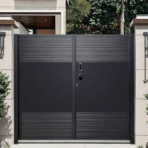 Aluminum Alloy Postmodern Security Courtyard Gate for Villa and Garden Outdoor Use
