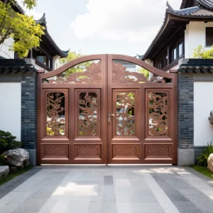 Aluminum Alloy Postmodern Security Gate for Villa and Courtyard Outdoor Use