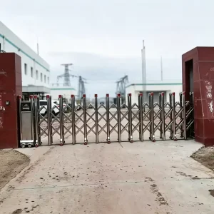 Aluminum Alloy Retractable Electric Gate with Collision Reverse Function, Outdoor Automatic Telescopic Security Gate