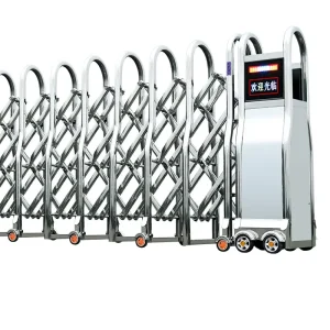 Aluminum Alloy Retractable Remote Control Sliding Telescopic Security Gate for Hotels
