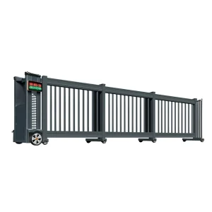 Aluminum Alloy Sectional Sliding Gate, Track and Trackless Electric Telescopic Gate for Factories and Parks