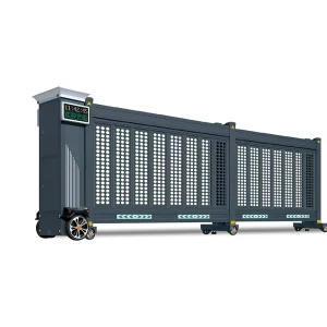 Aluminum Alloy Segmented Linear Translation Telescopic Sliding Gate for Campus and Industrial Use