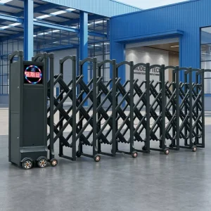 Aluminum Alloy Sensor Automatic Retractable Folding Sliding Double Gate Trackless Design for Villa Outdoor Use