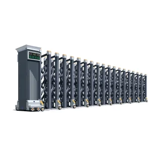 Aluminum Alloy Sliding Folding Retractable Entrance Security Gate with Manual Remote Control for School Campus