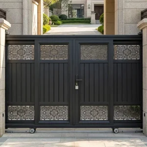 Aluminum Alloy Sliding Main Entrance Courtyard Gate Customizable