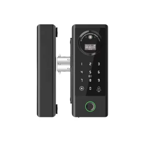 Aluminum Alloy Smart Lock with Face Recognition, Fingerprint, Code, Key Card, and App Control for Wood Doors