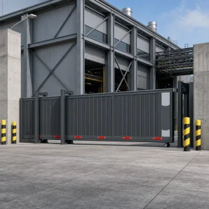 Aluminum Alloy Suspended Cantilever Automatic Sliding Gate for Industrial Buildings
