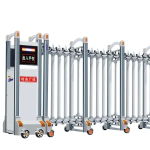 Aluminum Alloy Telescopic Retractable Automatic Electric Sliding Gate with Remote Control for Villa