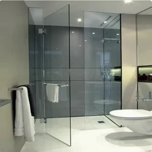 Aluminum Alloy Tempered Glass Bathroom Casement Frameless Shower Door