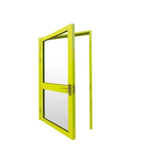 Aluminum Alloy Tempered Glass Entry Door OEM ODM Aluminum Alloy Glass Entry Door Custom Color Size for Residential Project