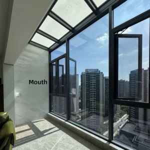 Aluminum Alloy Thermal Break Casement Windows and Doors for Insulated Balcony Enclosures with Floor-to-Ceiling Design