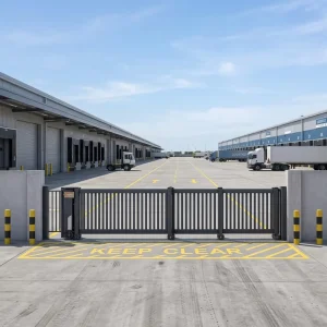 Aluminum Alloy Track Type Automatic Linear Sliding Telescopic Security Gate for Community