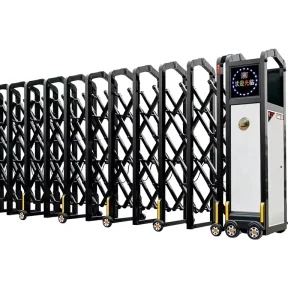 Aluminum Alloy Trackless Remote Control Telescopic Sliding Gate Wind Resistant