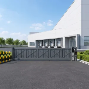 Aluminum Alloy Trackless Telescopic Automatic Electric Sliding Gate for Campus and Community