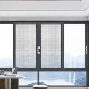 Aluminum Alloy Vertical Sliding Skylight Window for Passive House Windproof Energy Star with Postmodern Design