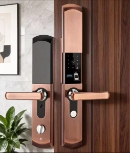 Aluminum Alloy WiFi Smart Lock with Memory Card Automatic Slide Cover Doorbell and Anti-Cat-Eye Opening
