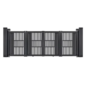 Aluminum Automatic Electric Suspended Folding Retractable Gate, Trackless, Modern Minimalist, Outdoor Courtyard Villa