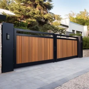 Aluminum Automatic Sliding Villa Gates for Outdoor House Main Entrance and Fence Design