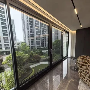 Aluminum Balcony Sliding Door Minimalist Panoramic Design