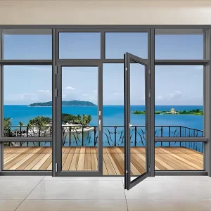 Aluminum Casement Door Outdoor Balcony Terrace Courtyard Double Tempered Glass Thermal Break Custom Apartment Swing Doors