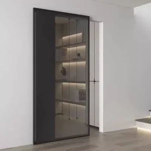 Aluminum Concealed Track Ghost Door Concealed Hidden Track Interior Sliding Door for Home Hotel Commercial Project
