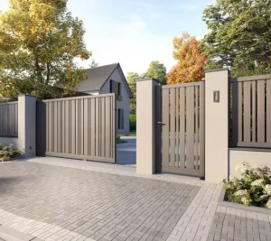 Aluminum Courtyard Entrance Gate with Secure Lock for Houses