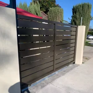 Aluminum Courtyard Gate Door, Villa Door, Wrought Iron and Aluminum Design