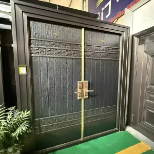 Aluminum Courtyard Gate Exterior Entry Villa Swing Style Minimalist Design Water Resistant Durable Construction Easy 1