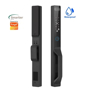 Aluminum Door Smart Lock with 3585 Mortise, Waterproof WiFi, Face ID, and Fingerprint Access for Sliding Glass Doors