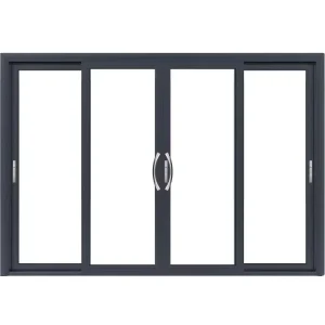Aluminum Double Glass Sliding Patio Door for Hotel, Apartment, and Villa