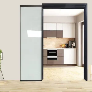 Aluminum Double-Glass Sliding Swing Door, Waterproof, for Balcony and Bathroom Use