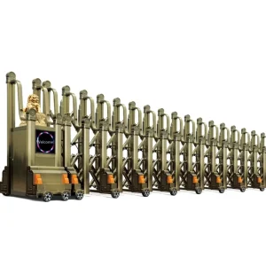 Aluminum Electric Automatic Retractable Sliding Industrial Gate for Schools, Factories and Construction Sites