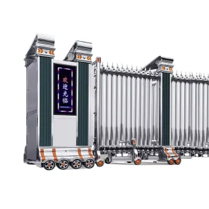 Aluminum Electric Retractable Folding Gate for Residential Driveway Security Entrance